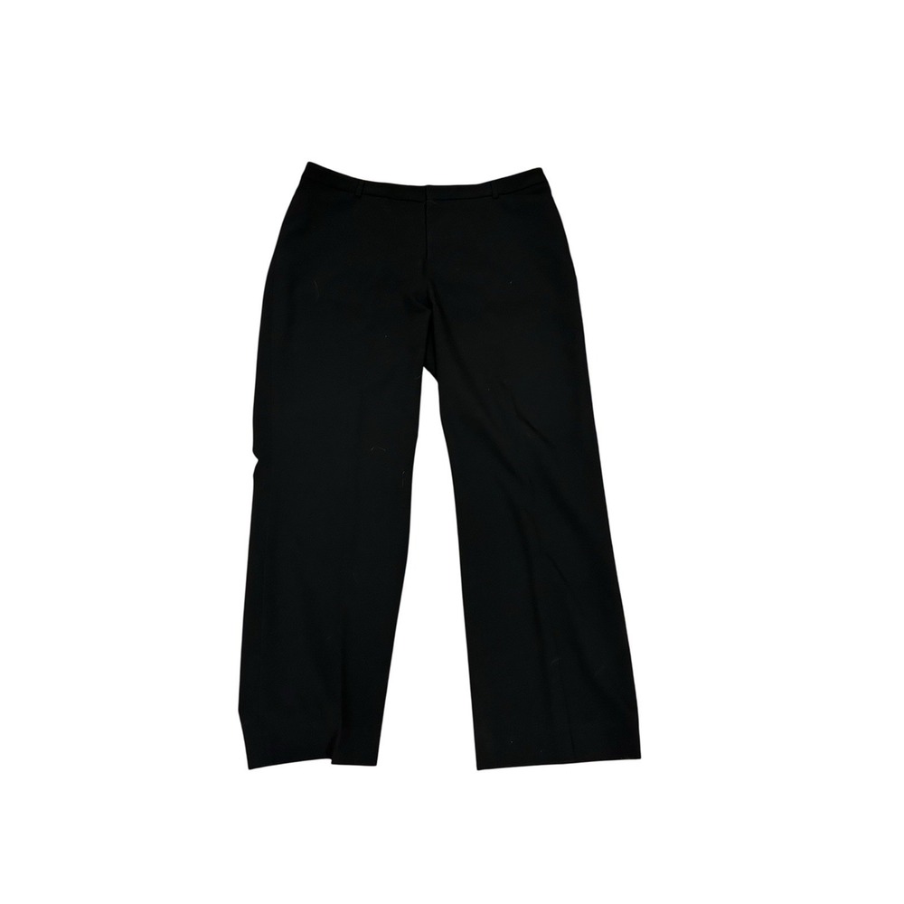 Coldwater Creek Womens Black Flat Front Natural Fit Flat Front Pants Sz 14 37x32